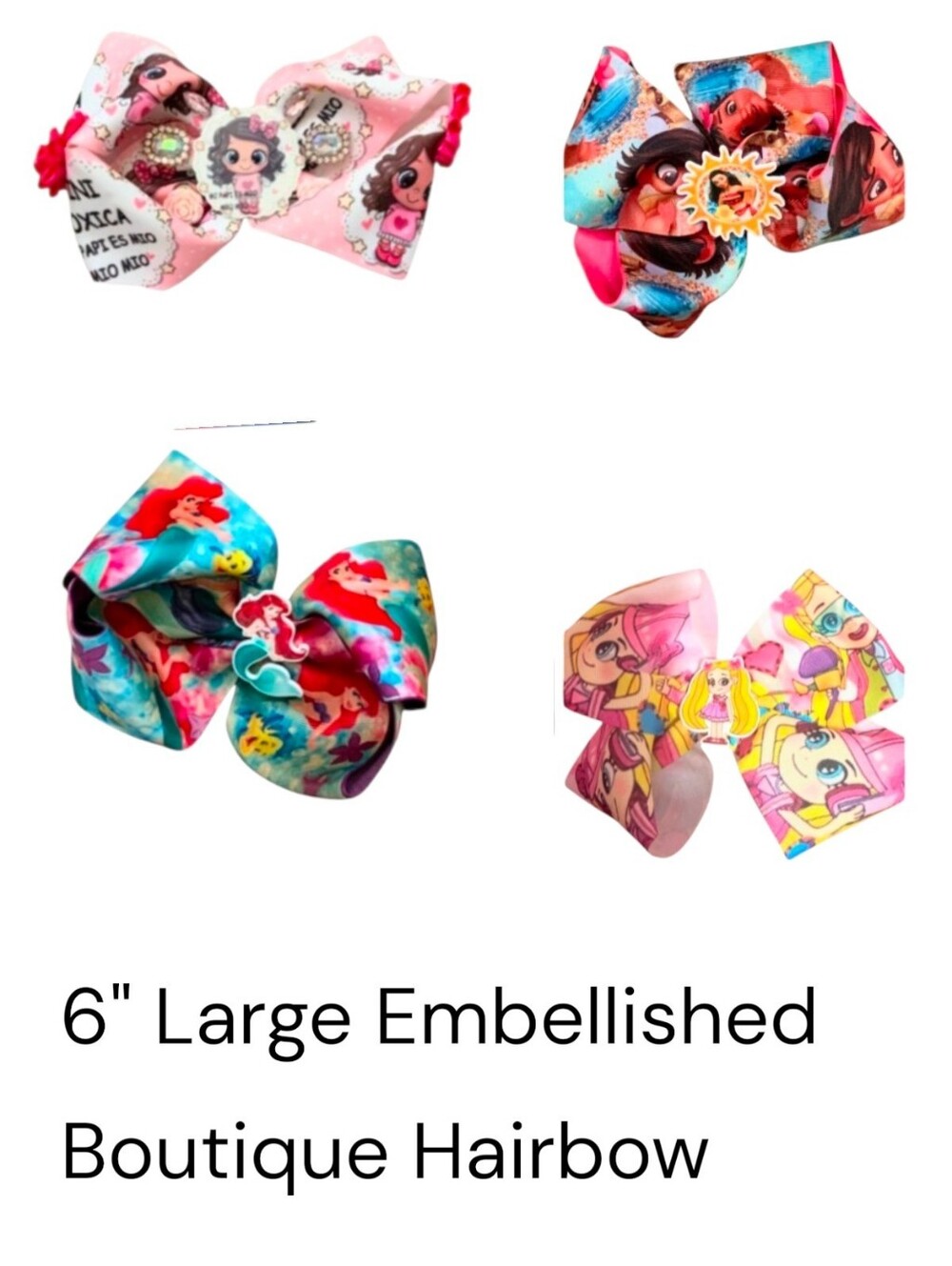 Large Boutique Style Embellished Hairbows